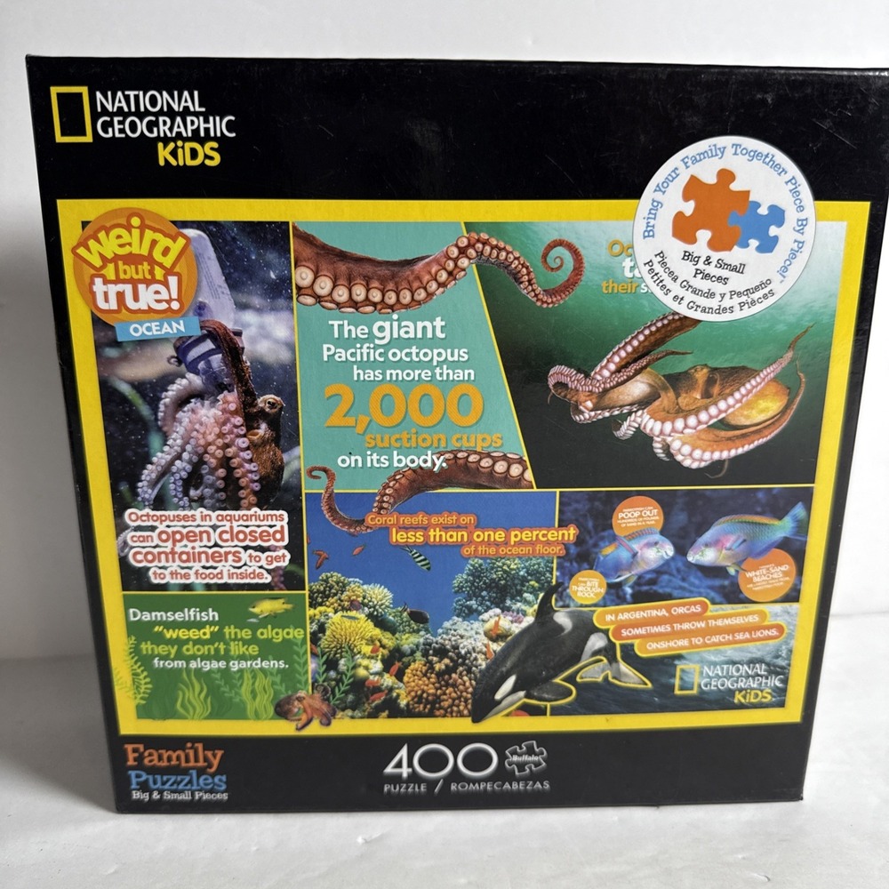 - NAT Geo Kids- Ocean - 400 Piece Jigsaw Puzzle for Families 2 Size Pieces